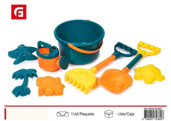 Cubo de playa con accesorios - Diversión en la arena