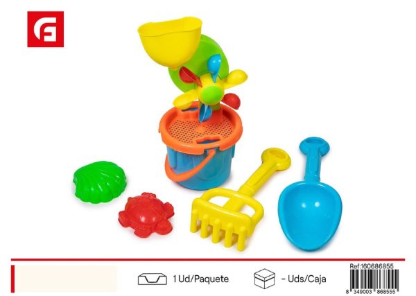 Cubo molinillo palas - Juguetes para la playa