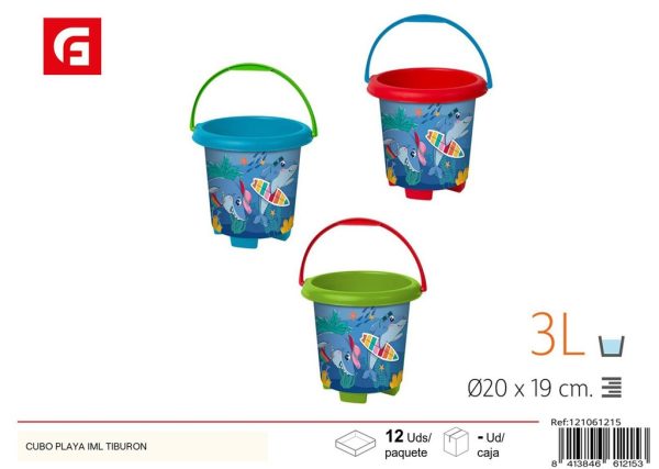 Cubo playa IML tiburón - Juguetes para el verano