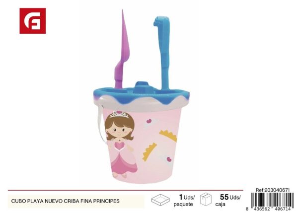 Cubo playa nuevo criba fina príncipes - Accesorios de verano