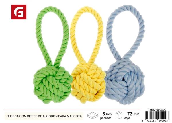 Cuerda con cierre de algodón para mascotas - Juguetes para perros