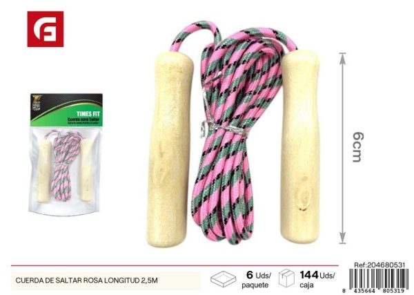 Cuerda de saltar rosa 2.5 m - Juguetes de verano