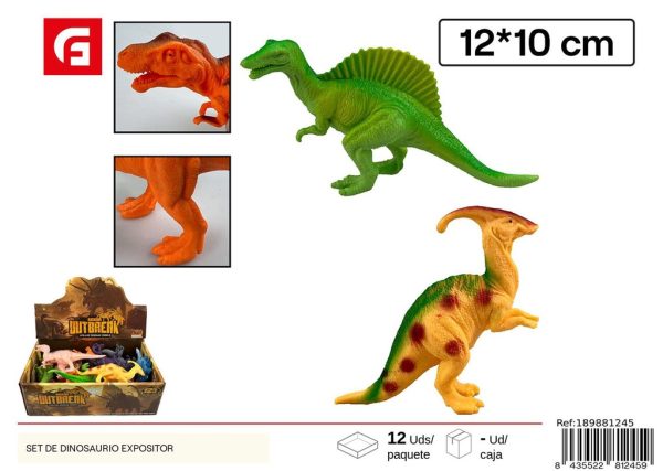 Dinosaurios en expositor 5” EXP.12 - Juguete didáctico de la era jurásica