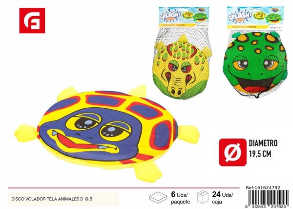 Disco volador de tela animales 19.5cm - Juguetes exteriores