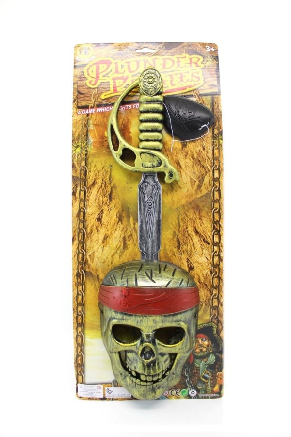 Espada de pirata con complementos 53x22 cm - Juguetes de carnaval