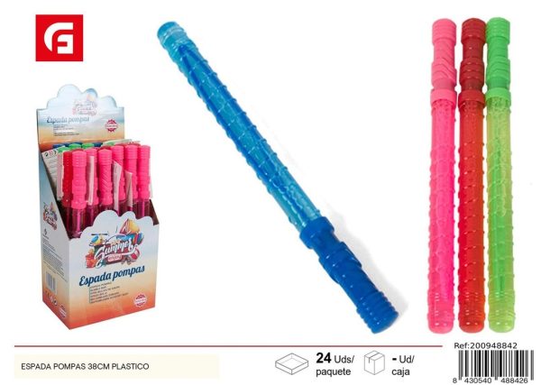 Espada de pompas de 38cm de plástico - Juguetes y accesorios de pompas