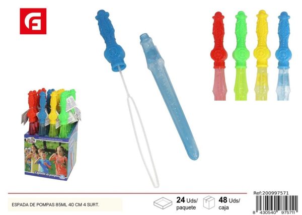 Espada de pompas de 85ml 40cm surtida - Juguetes de pompas