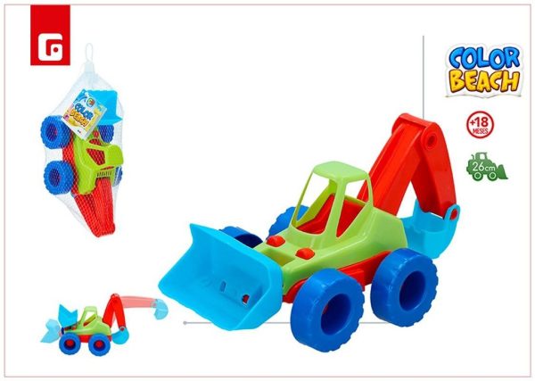 Excavadora de plástico 26 cm para playa - Juguetes de verano