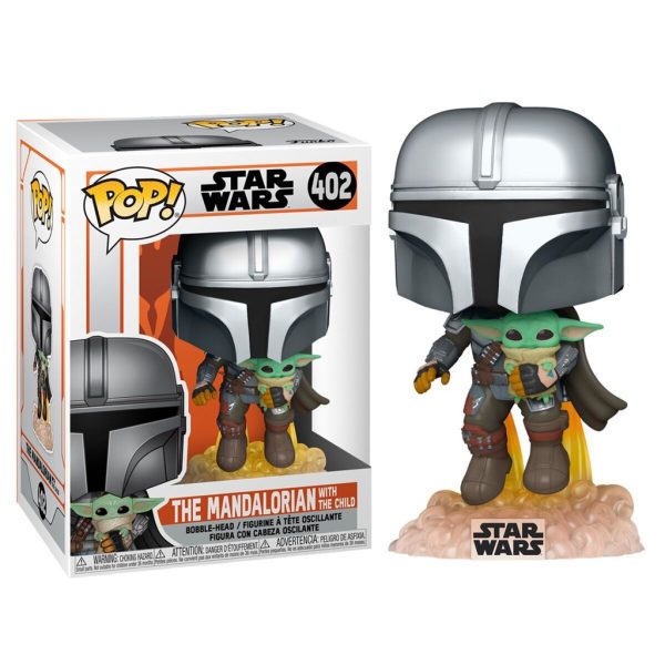 Figurita Funko Pop Baby Yoda volando con Mandalorian - Juguetes de Star Wars y coleccionables