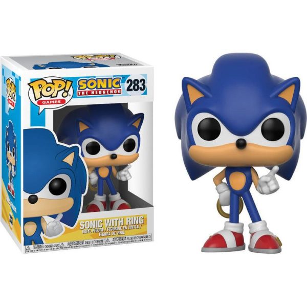Figurita Funko Pop Sonic con Anillo - Juguetes coleccionables de videojuegos