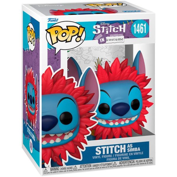 Figurita Funko Pop Stitch como Simba - Figuras de acción de Disney