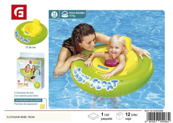 Flotador bebé 76 cm - Seguridad y diversión acuática