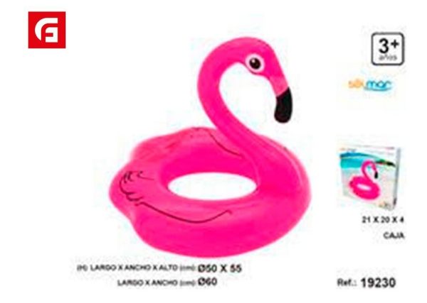 Flotador circular flamenco rosa - Juguetes de verano