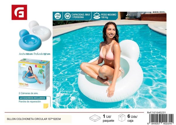 Flotador colchoneta circular 137*122 cm - Diversión y comodidad