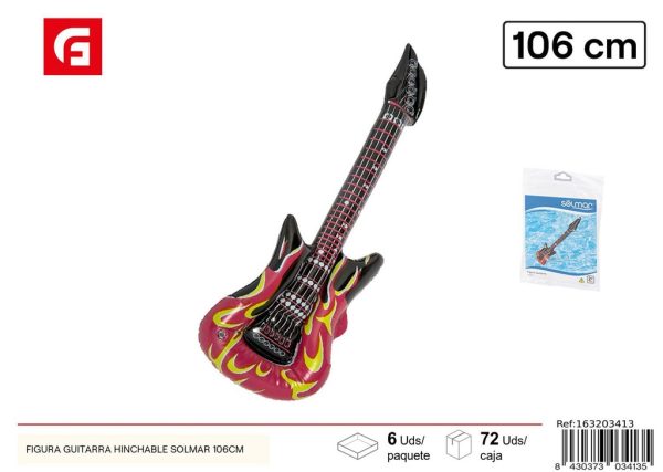 Flotador figura guitarra hinchable Solmar 106 cm - Diversión musical en la piscina