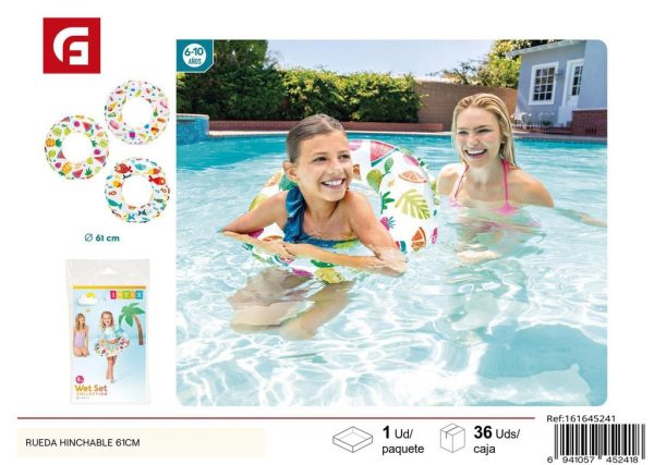 Flotador hinchable rueda 61 cm - Accesorios de piscina y verano