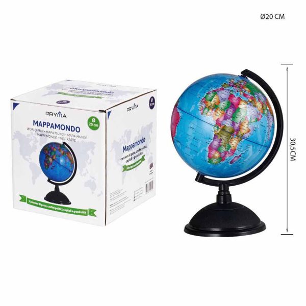 Globo terráqueo grande diámetro 20 cm - Juguetes educativos