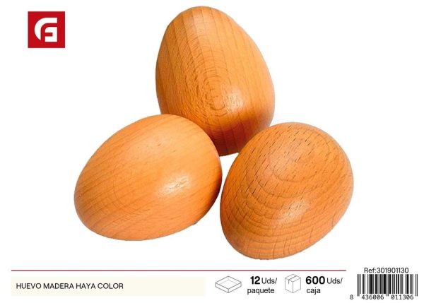 Huevo de madera de haya color - Juguetes educativos