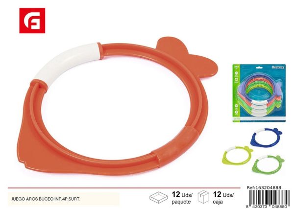 Juego aros buceo inf. 4P surtido - Juegos acuáticos