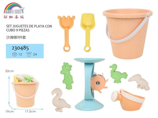 Juego de cubos de playa de 9 piezas - Juguetes de agua