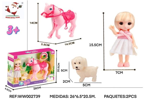 Juego de muñeca Barbie con caballo - Juguetes de muñecas - Imagen 3
