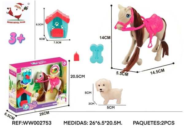 Juego de muñeca Barbie con potro - Juguetes de muñecas