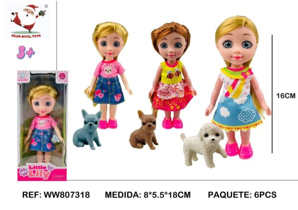 Juego de muñeca con mascotita - Juguetes de muñecas