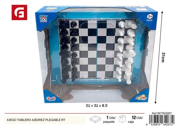 Juego tablero ajedrez plegable - Juguetes