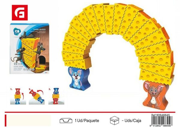 Juego torre de queso - Juguete educativo sobre equilibrio y destreza