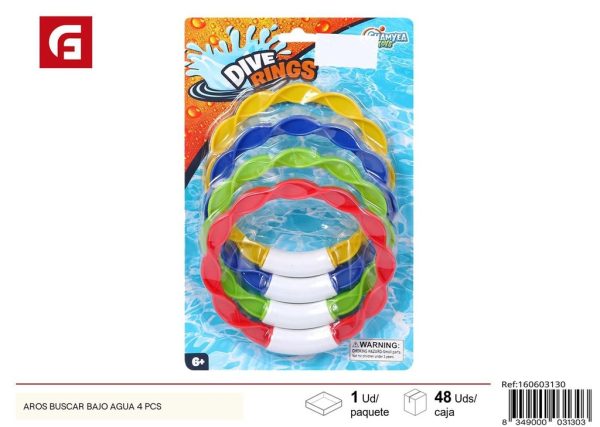 Jugar bajo el agua 4 aros - Juguetes acuáticos