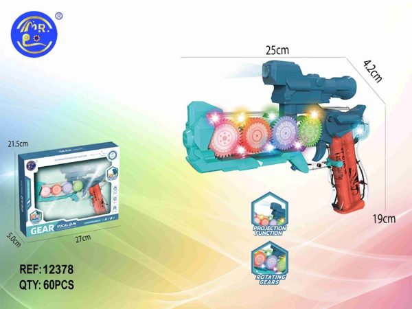 Juguete Infantil Pistola con Luz y Sonido Transparente