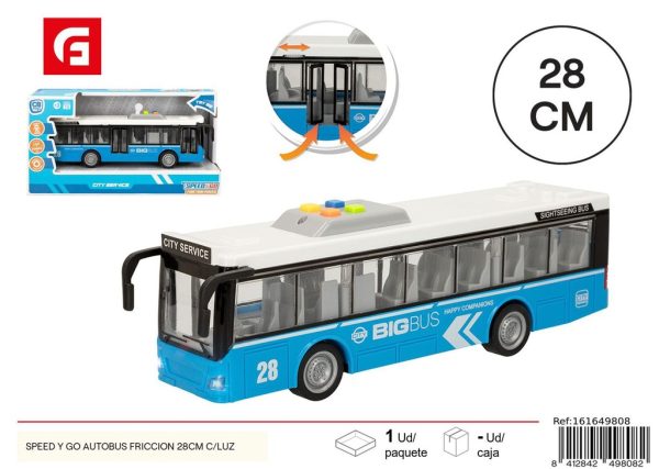 Juguete autobús a fricción con luz 28 cm - Juguetes de coches