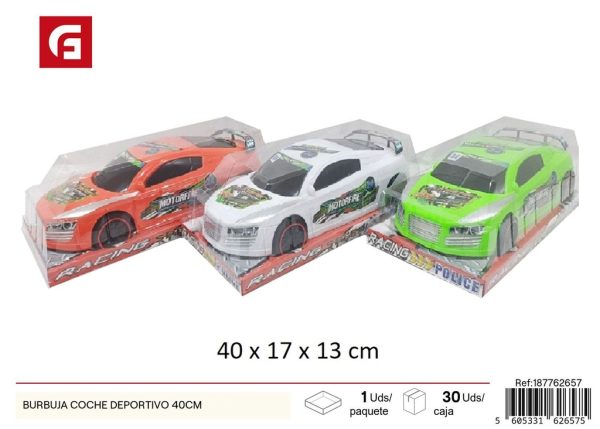 Juguete burbuja coche deportivo 40 cm - Juguetes