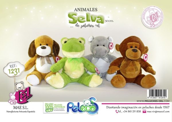 Juguete de peluche 50 cm animais selva - Juguetes