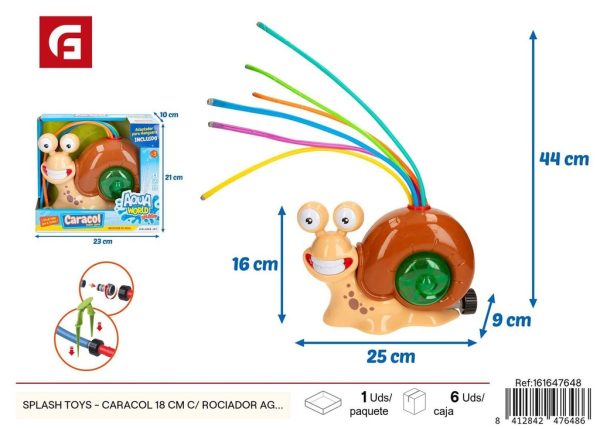 Juguete de piscina caracol con rociador de agua 18 cm - Diversión acuática para verano