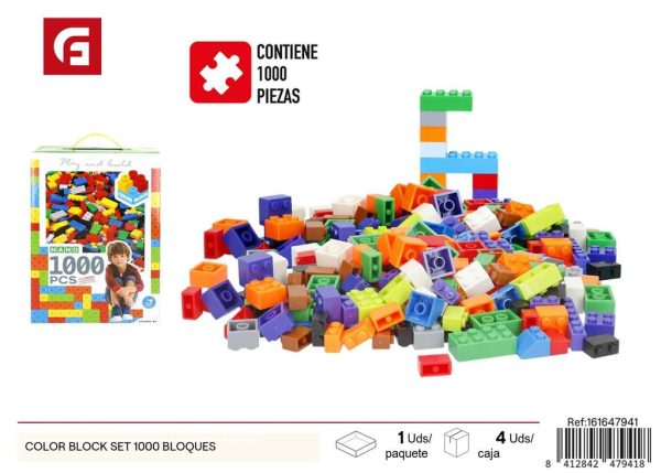 Juguete educativo de bloques de colores 1000 piezas - Juguetes