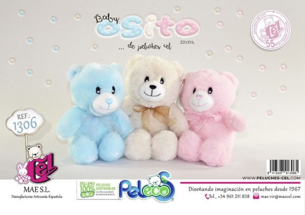 Juguete infantil - Osito Baby 22 cm 3 colores