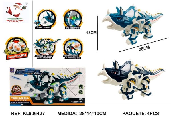 Juguete robot triceratops con huevos multifuncional - Juguete fascinante de aventura