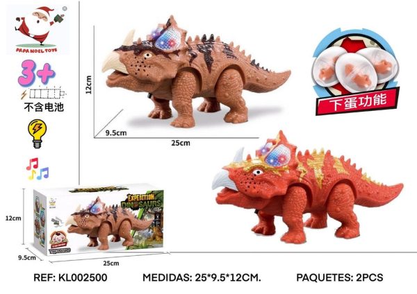 Juguete triceratops con huevos multifuncional - Juguete educativo sobre la fauna prehistórica