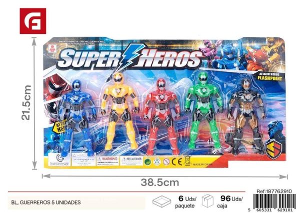 Juguetes guerreros 5 unidades - Juguetes para niños