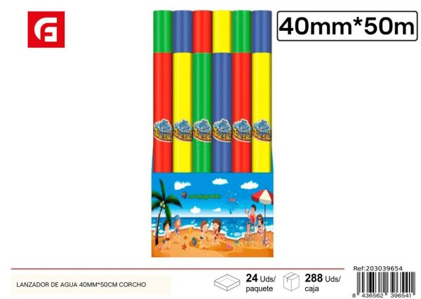 Lanzador de agua 40mm x 50cm - Juguetes de verano
