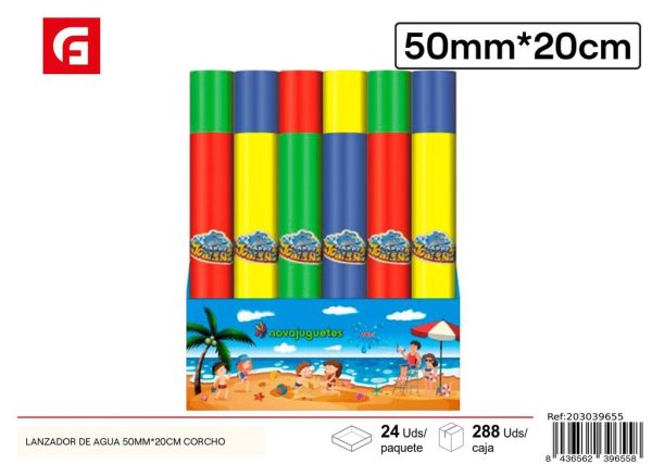 Lanzador de agua 50 mm x 20 cm de corcho - Juguetes de verano