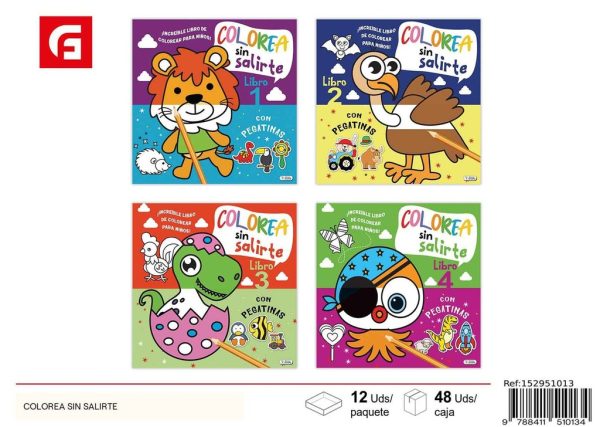 Libro colorea sin salirse - Material escolar