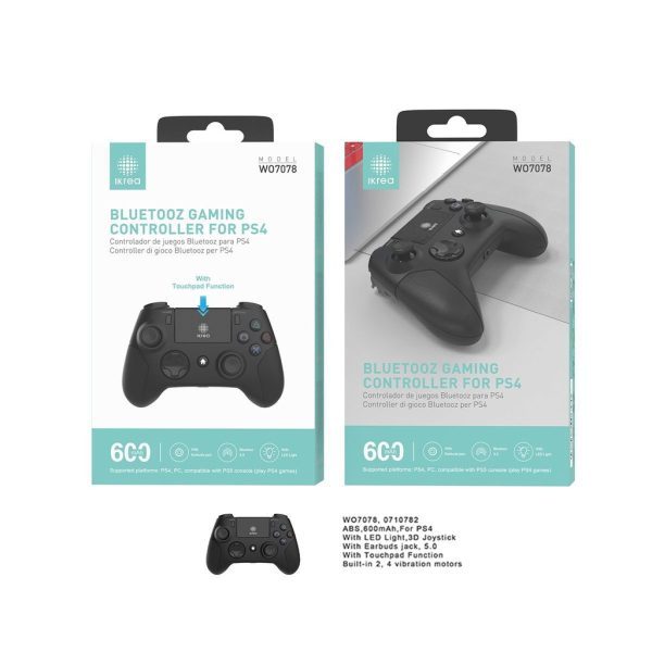 Mando inalámbrico para PS4 con LED 600mAh IKREA WO7078 - Productos de juegos