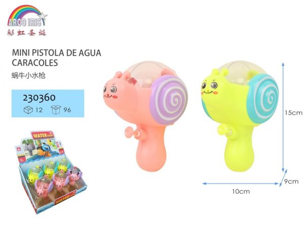 Mini pistola de agua caracoles para juegos de verano