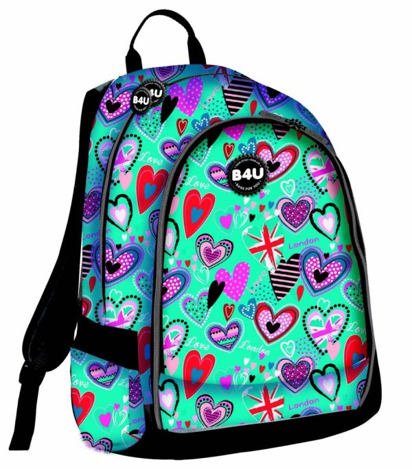 Mochila grande B4U Corazones - Mochilas