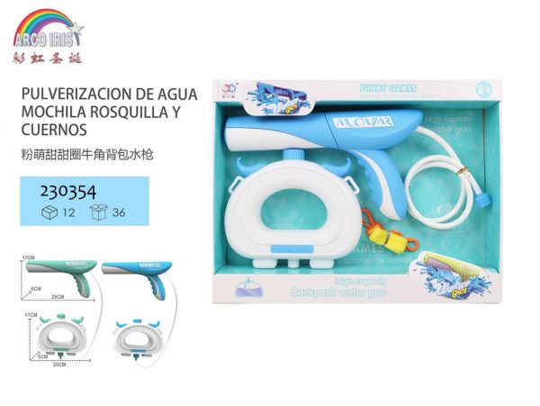 Mochila pulverizadora de agua rosquilla y cuernos