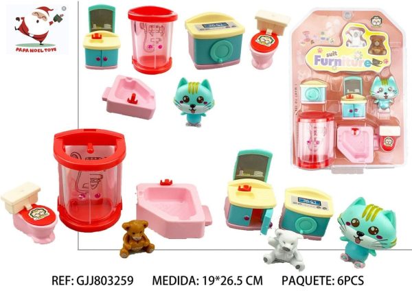 Muebles de baño para gatitos - Juguetes de animales