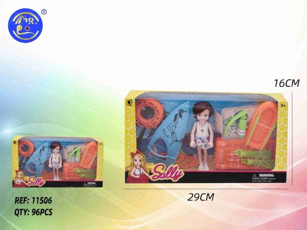 Muneca Barbie de 5.5" colección en la playa - Muñecas para niños