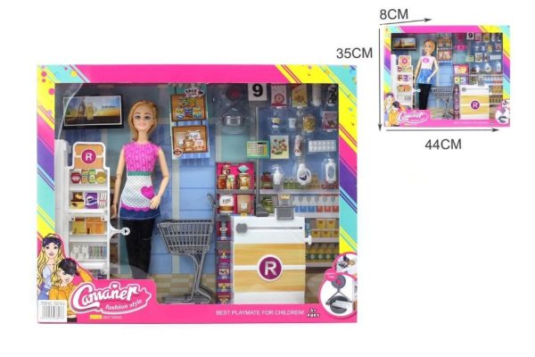 Muneca con accesorios 44X35X8 - Juguetes de rol